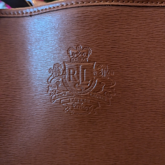 Ralph Lauren Tan Leather Purse Large - Picture 2 of 8